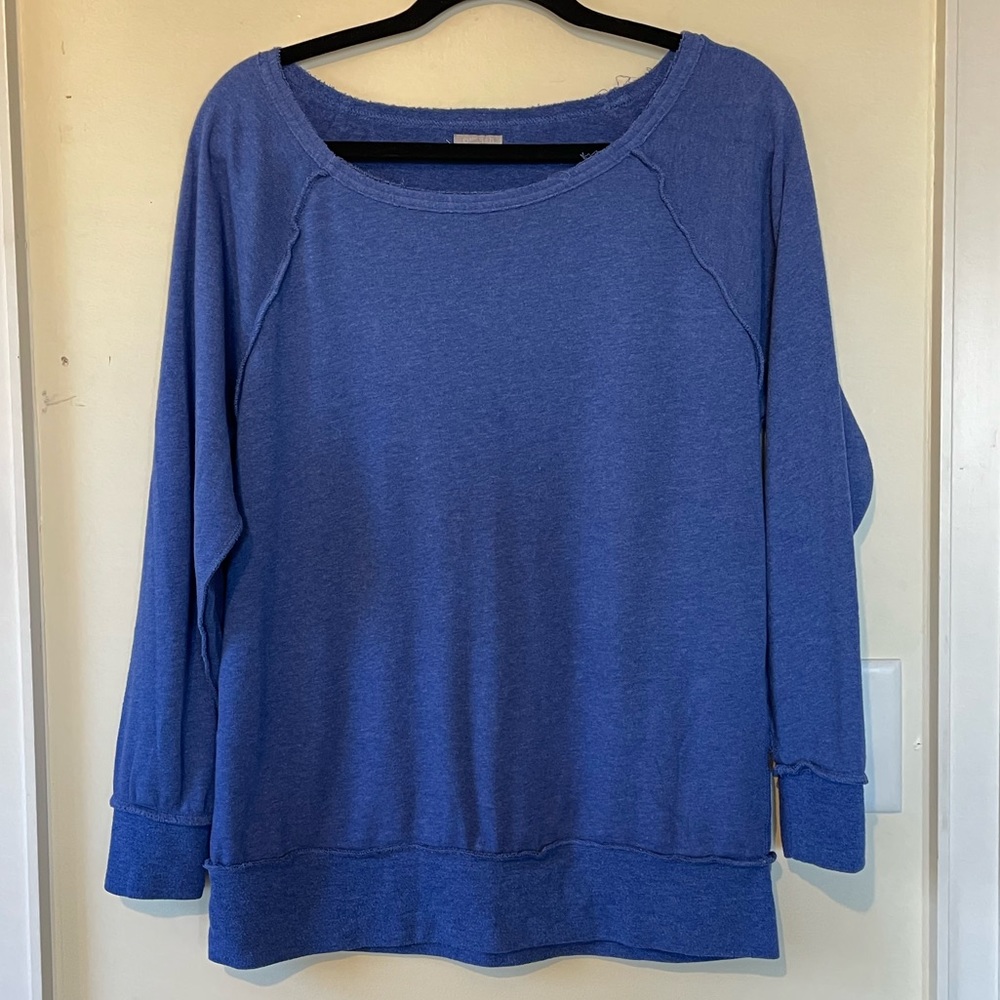 Women’s French Terry Blue Pullover (Size XS)